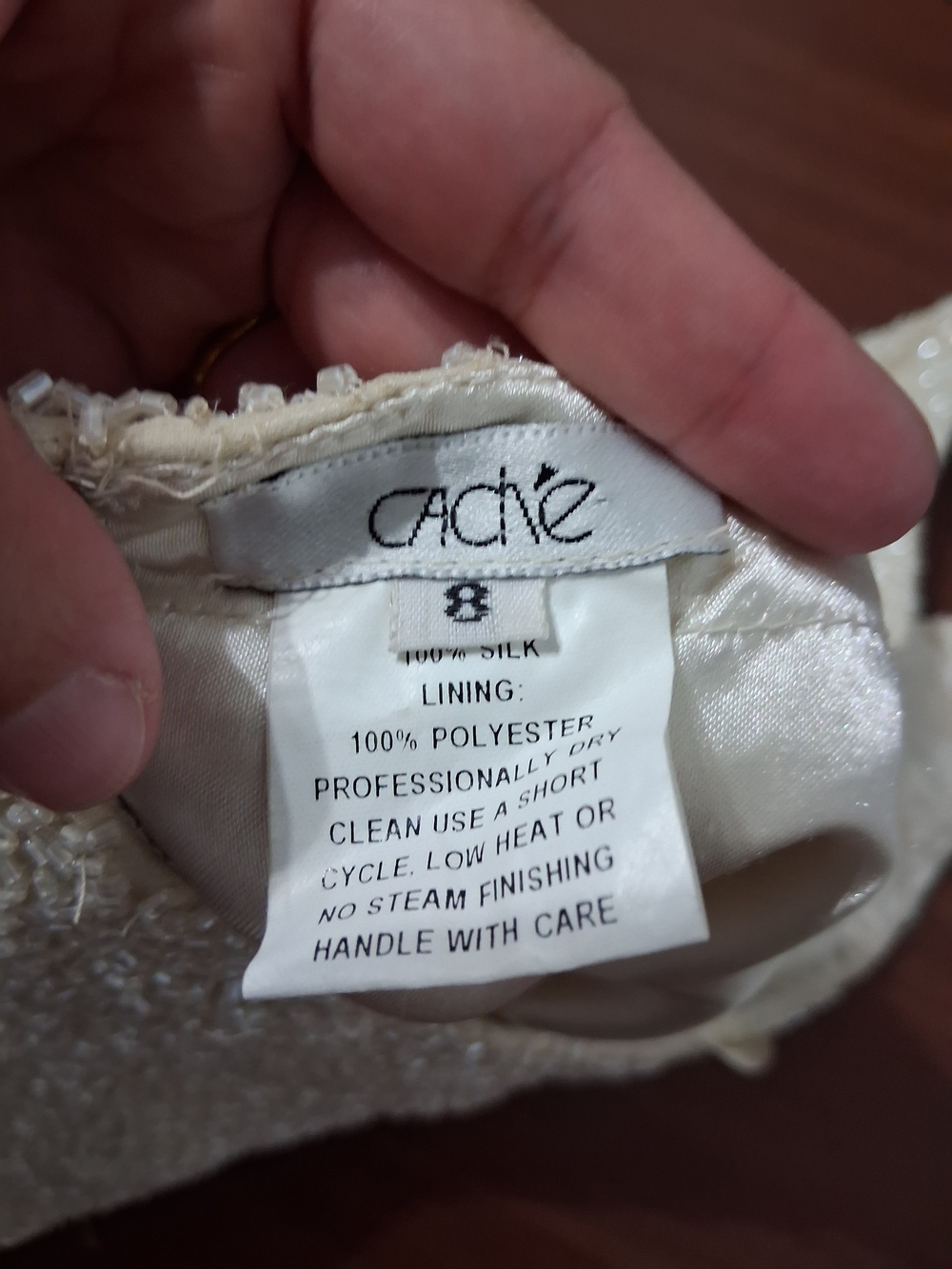 Cache Cream Beaded Strapless Bustier - Picture 3 of 4